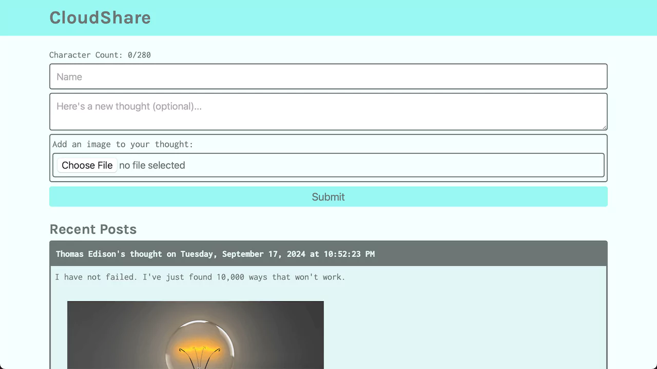Screenshot of CloudShare project interface