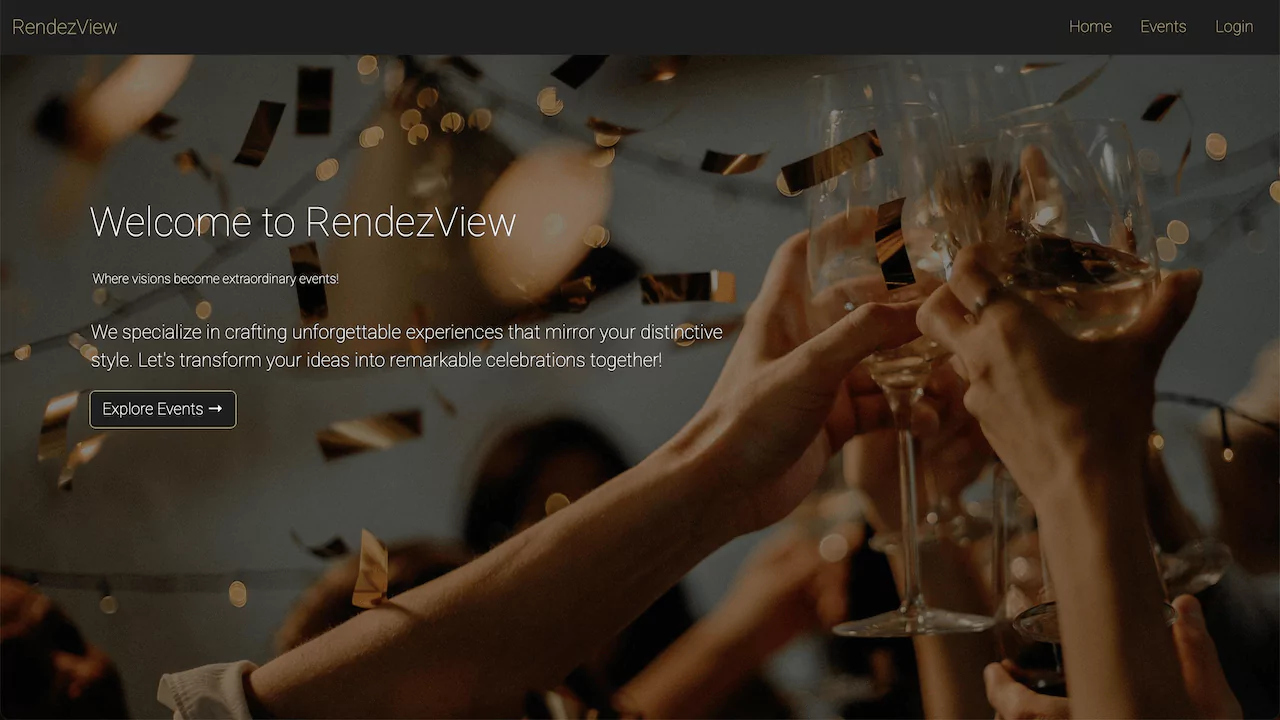 Screenshot of RendezView project interface
